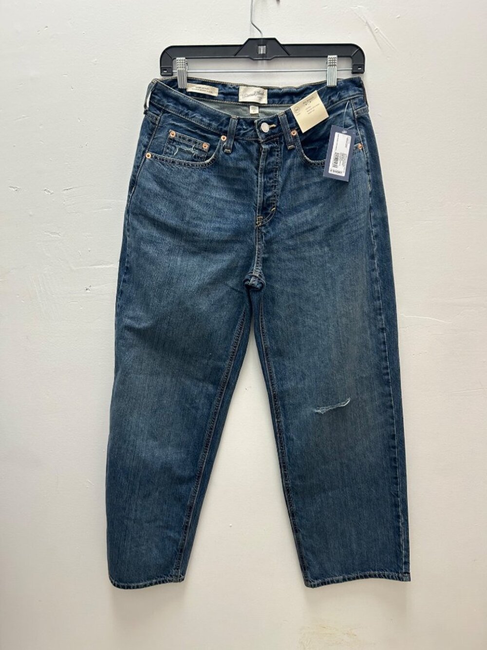K-203 Universal Thread Womens 6S 90s Baggy Jeans Mid Rise Relaxed Fit Dark Wash